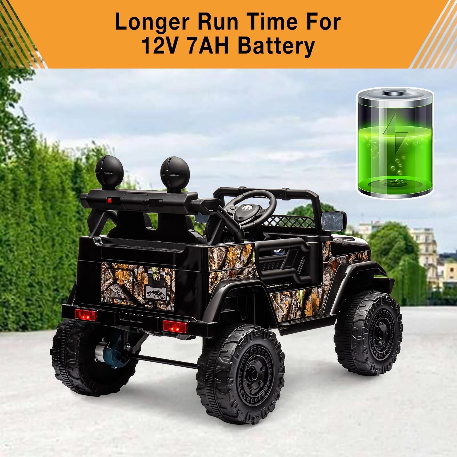12V Battery-Powered Electric Ride-On Truck Car for Kids with Music and Remote Control - Image 5
