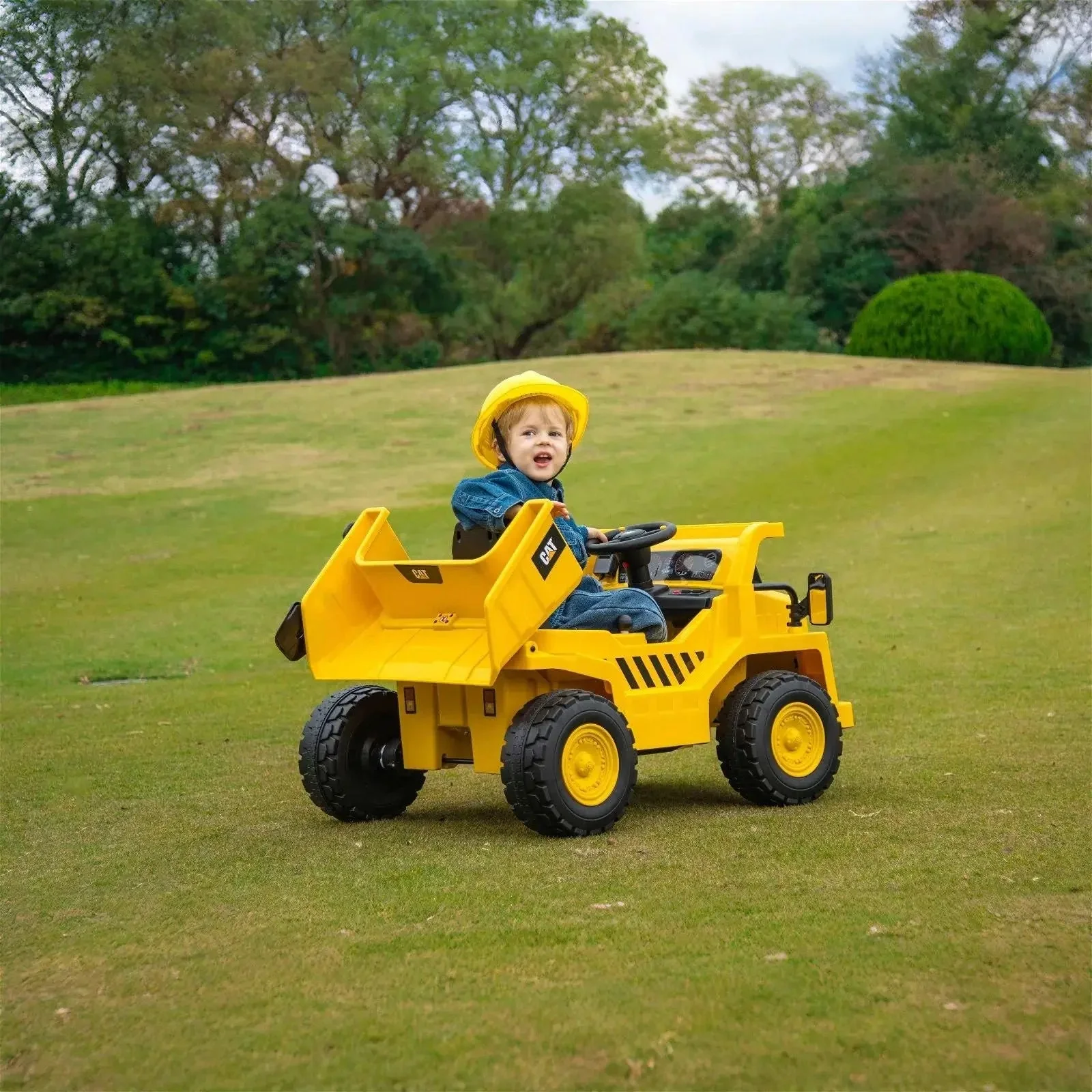 12V CAT Electric Dump Truck 1 Seater Ride-On - Image 3