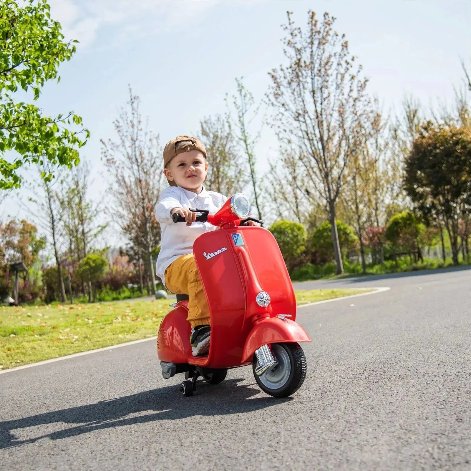 12V Kids' Vespa Electric Ride-On Scooter - Image 5