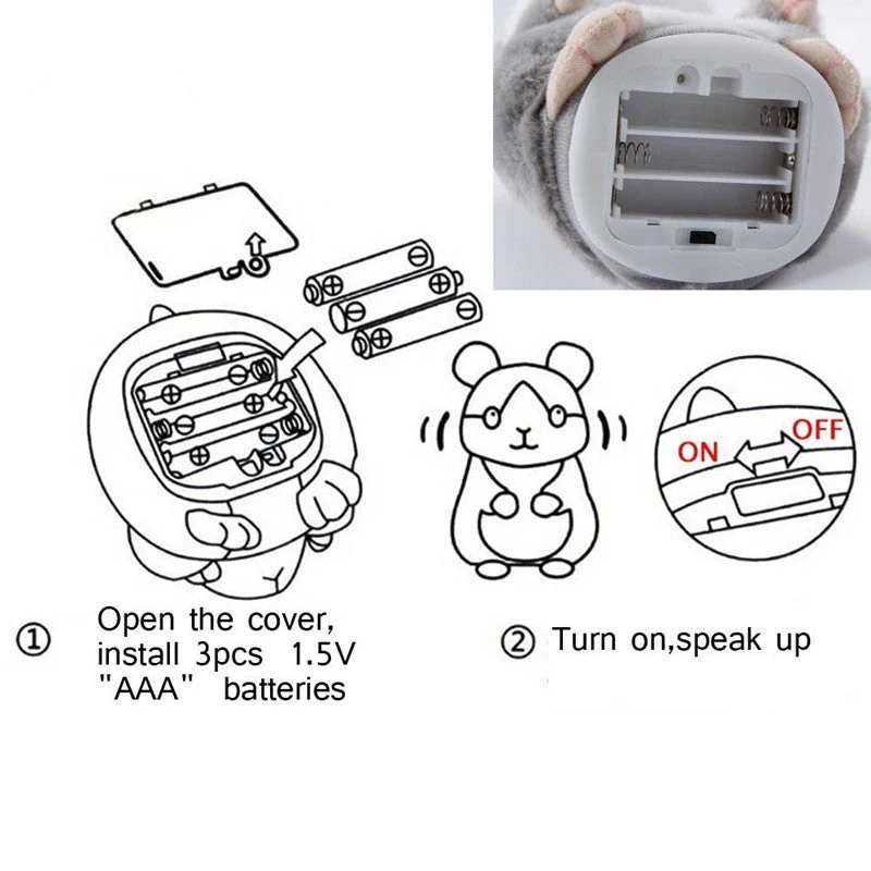 15CM Little Talking Hamster Toy - Image 3