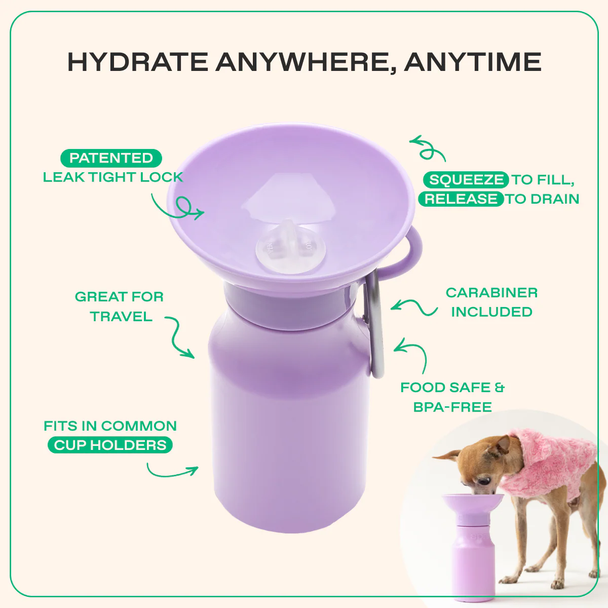 15oz Original Dog Travel Water Bottle - Image 5