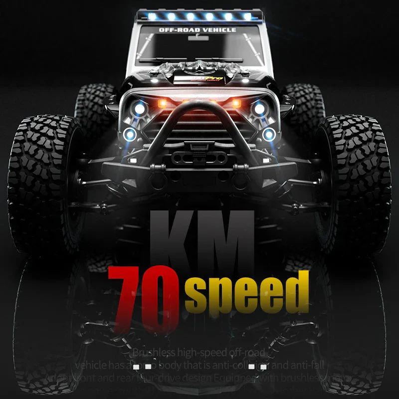 16103PRO 2.4GHz 70KM/H Professional RC Car: Brushless Motor, 1:16 Scale 4WD High-Speed Off-road Climbing Vehicle Wtith LED Light - Image 2