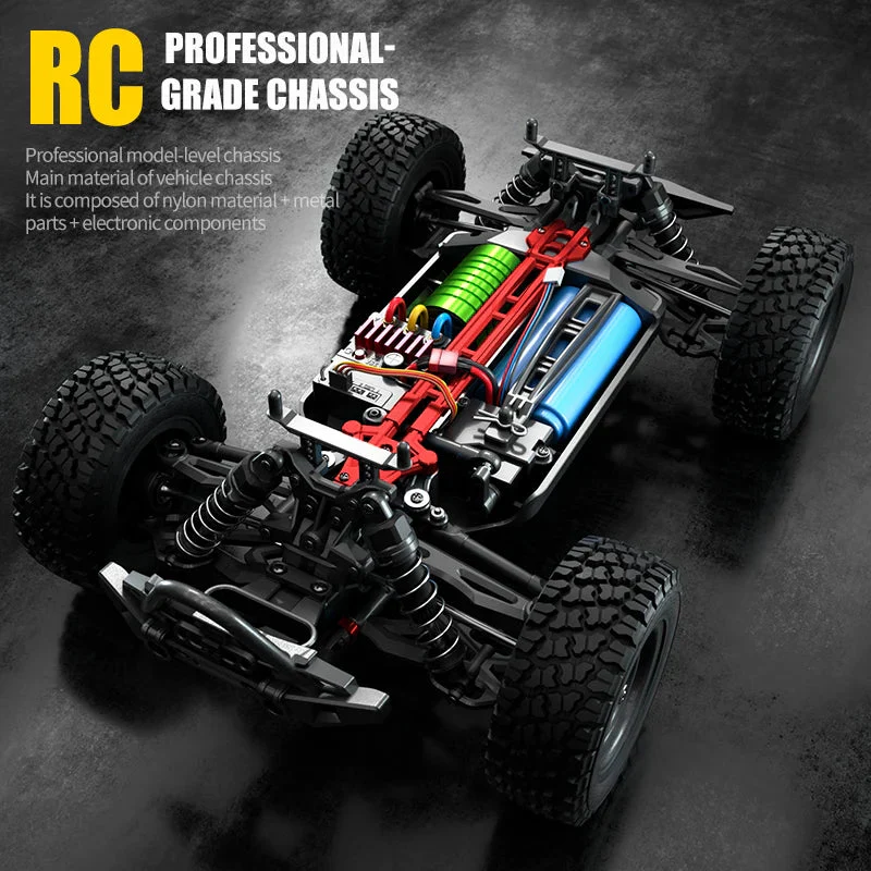 16103PRO 2.4GHz 70KM/H Professional RC Car: Brushless Motor, 1:16 Scale 4WD High-Speed Off-road Climbing Vehicle Wtith LED Light - Image 3