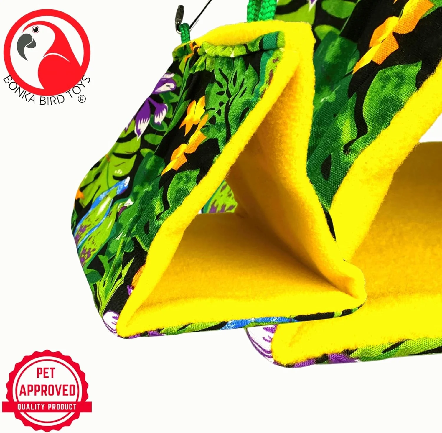 1689 Small Bonka Happy Hut  Fabric Soft Colorful Parrotlet Budgie Cockatiel Parakeet - Image 6