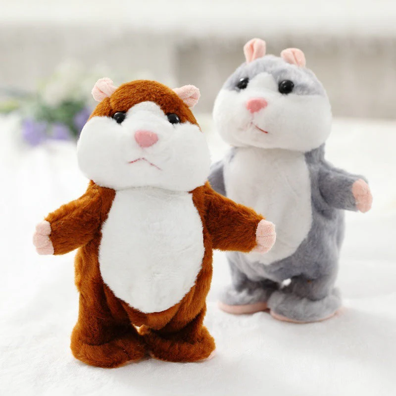 16cm Christmas Talking Hamster Plush Toy Interactive Sound Record Plush Hamster Stuffed Toys for Children Kids Christmas Gift - Image 2