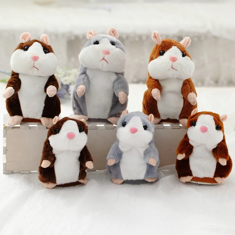 16cm Christmas Talking Hamster Plush Toy Interactive Sound Record Plush Hamster Stuffed Toys for Children Kids Christmas Gift - Image 3