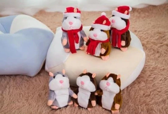16cm Christmas Talking Hamster Plush Toy Interactive Sound Record Plush Hamster Stuffed Toys for Children Kids Christmas Gift - Image 8