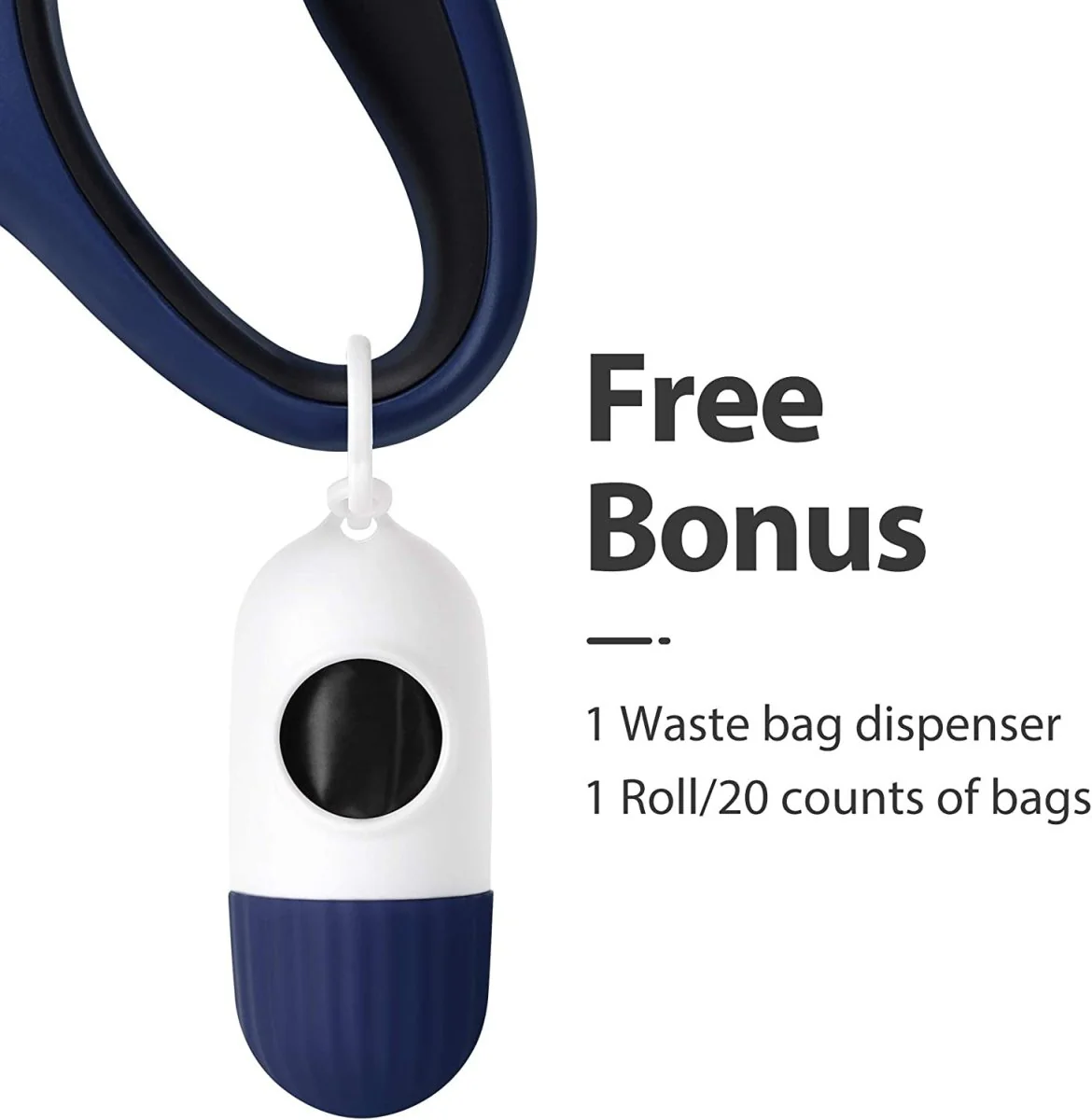 16ft Retractable Dog Leash with Dispenser and Poop Bags - Image 2