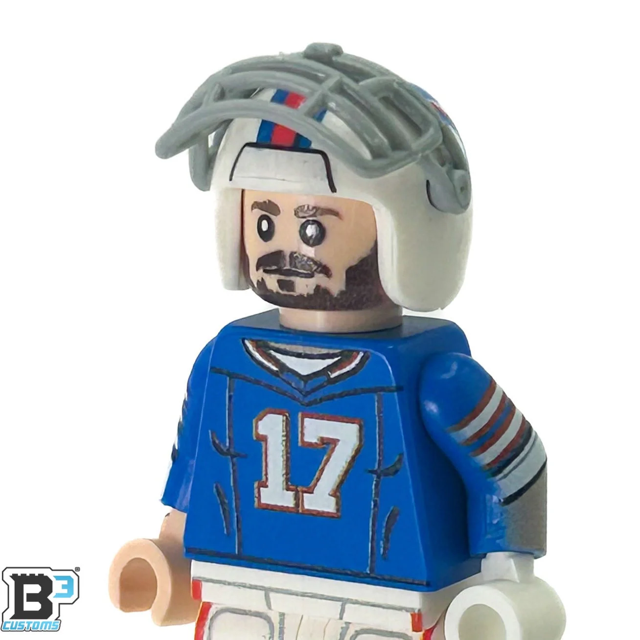 #17 QB Bills Football Player Minifig - Image 2