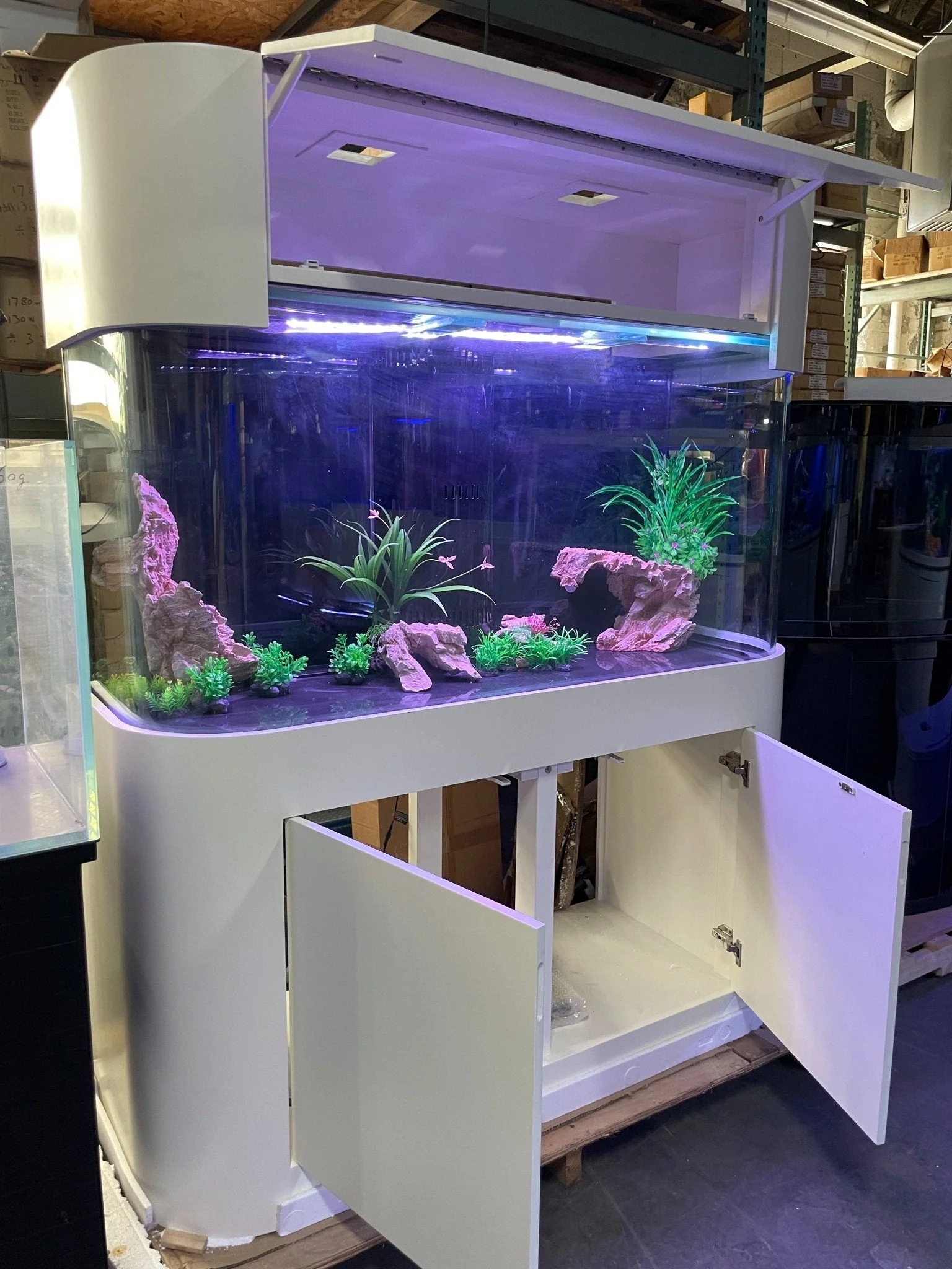 170g Panoramic Reef-Ready Aquarium Set in White - Image 3