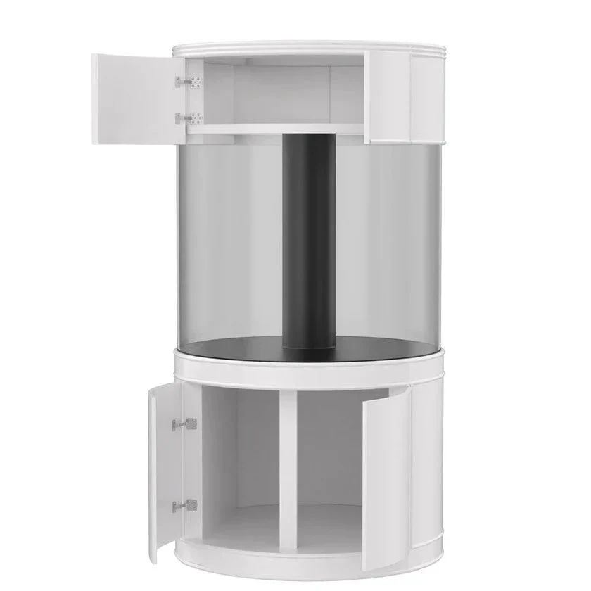 185g Glass Full Cylinder Aquarium Set in Unstained Wood Furniture - Image 3