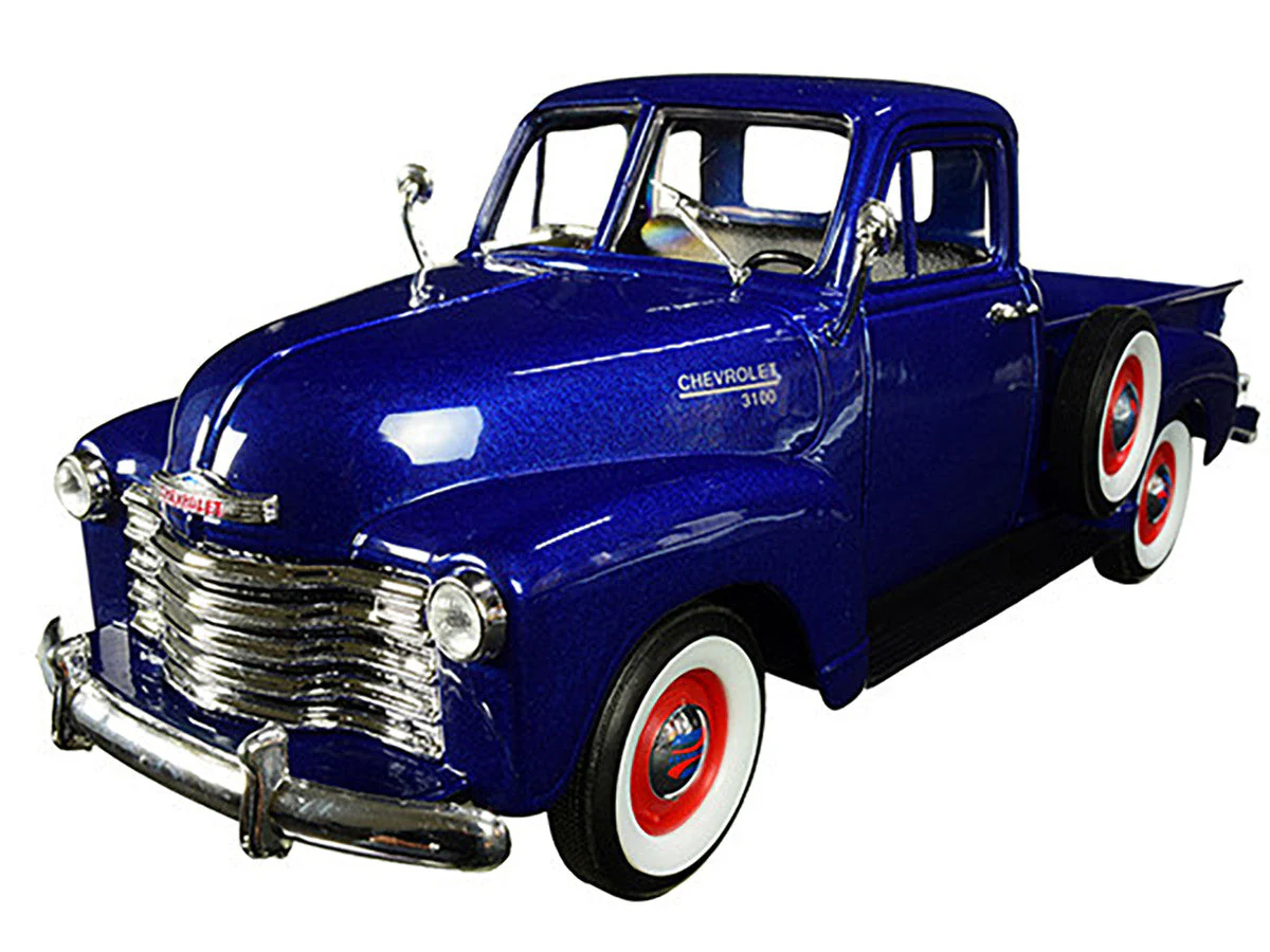 1953 Chevrolet 3100 Pickup Truck Blue 1/24-1/27 Diecast Model Car by Welly - Image 2