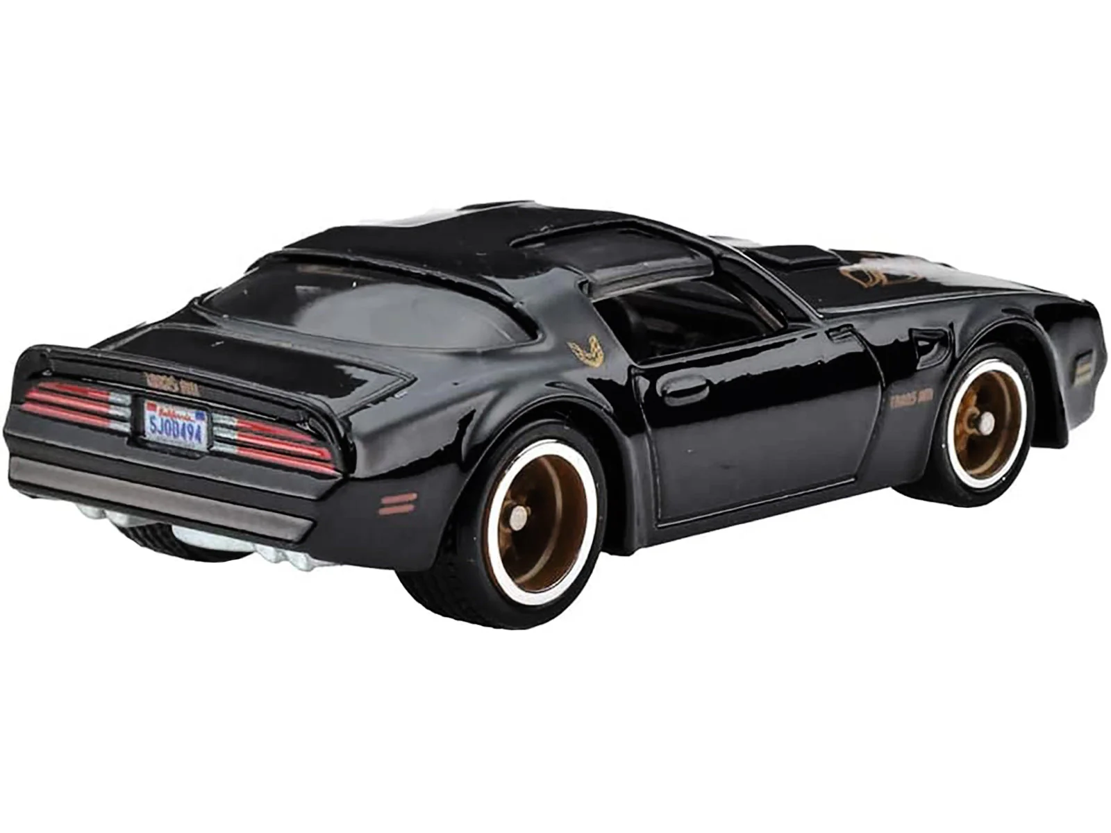 1977 Pontiac Firebird T/A Trans Am Black with Golden Bird on Hood "Fast & Furious" Series Diecast Model Car by Hot Wheels - Image 2