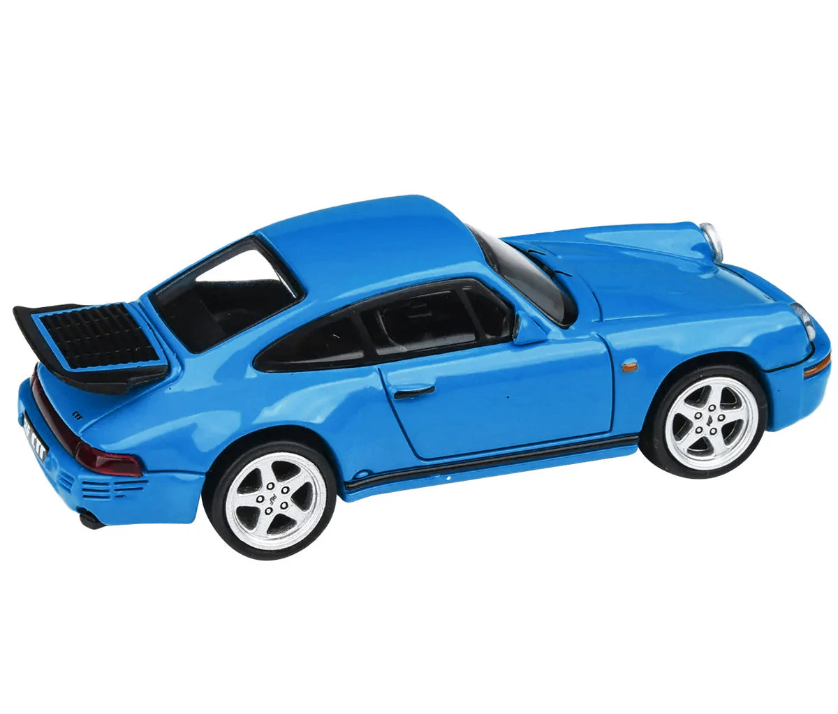 1987 RUF CTR Racing Blue 1/64 Diecast Model Car by Paragon Models - Image 2