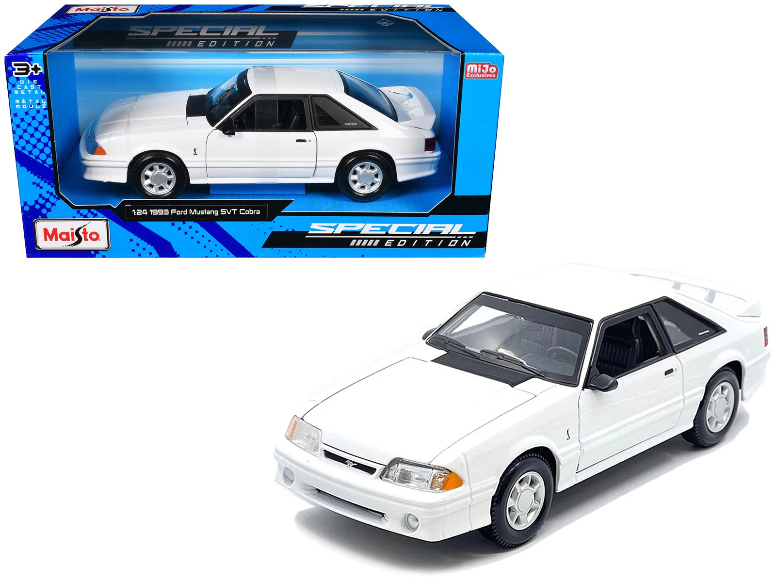 1993 Ford Mustang SVT Cobra White "Special Edition" Series 1/24 Diecast Model Car by Maisto - Image 3