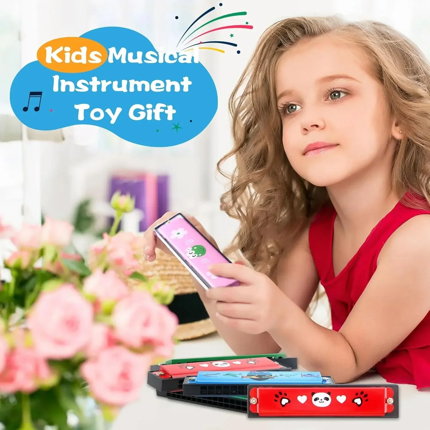 1pc/2/4pcs Children Wooden Harmonica Musical Instrument Toys Music Teaching Aids Puzzle Early Education Kindergarten Beginners - Image 3