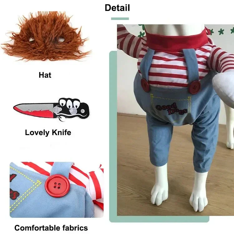 1PCS Halloween Dagger Pet Transformation Dress Festival Funny Knife Holding Dog Clothes Cat Standing Dress Pet Dress Up - Image 4