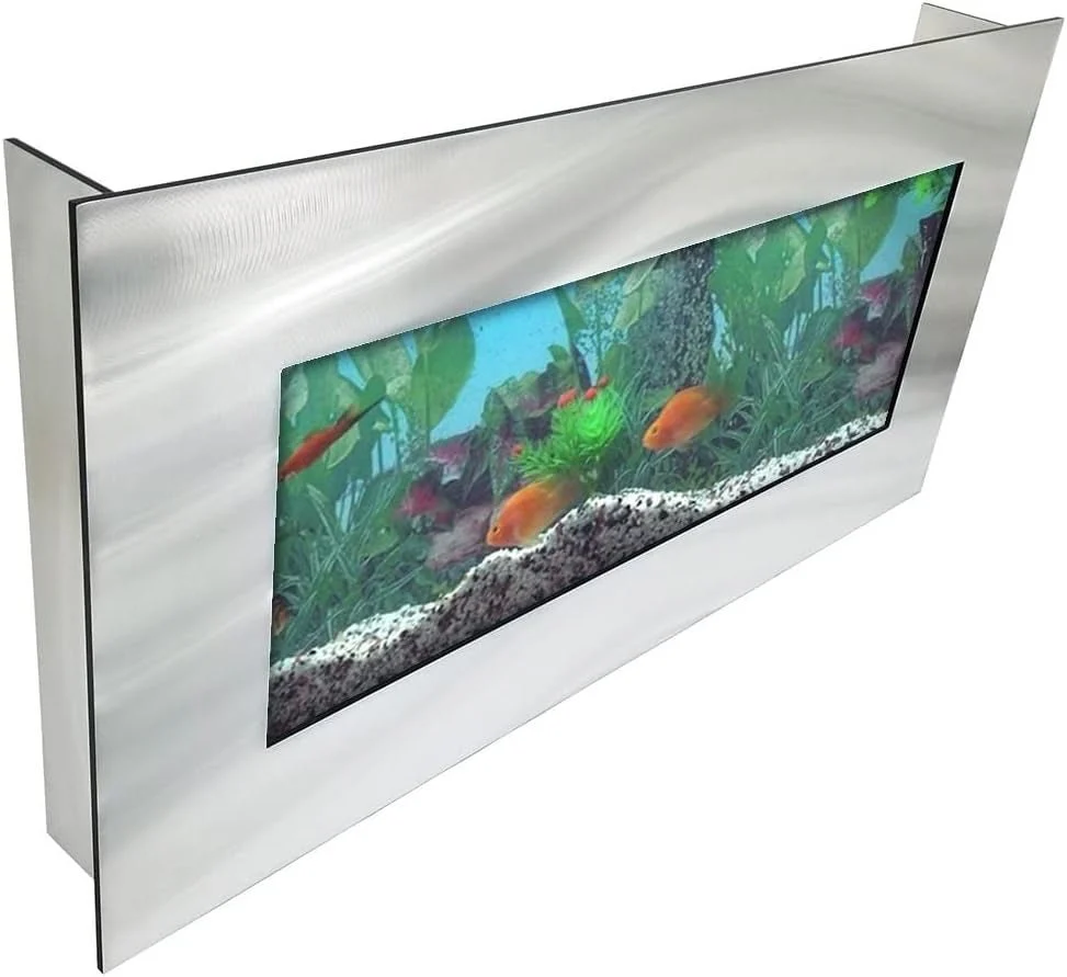 2.0 Wall Mounted Aquarium - Skyline - Silver Stainless Steel - Image 4