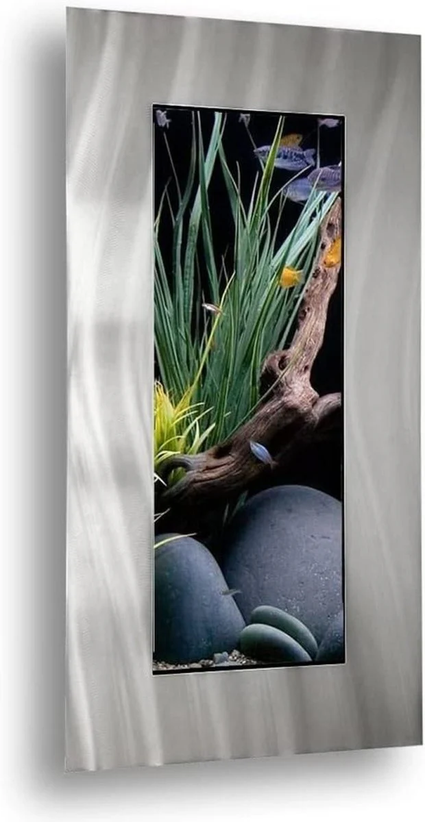 2.0 Wall Mounted Aquarium - Verticali Silver Stainless Steel - Image 3