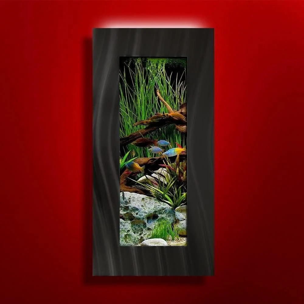 2.0 Wall Mounted Aquarium - Verticali Silver Stainless Steel - Image 4