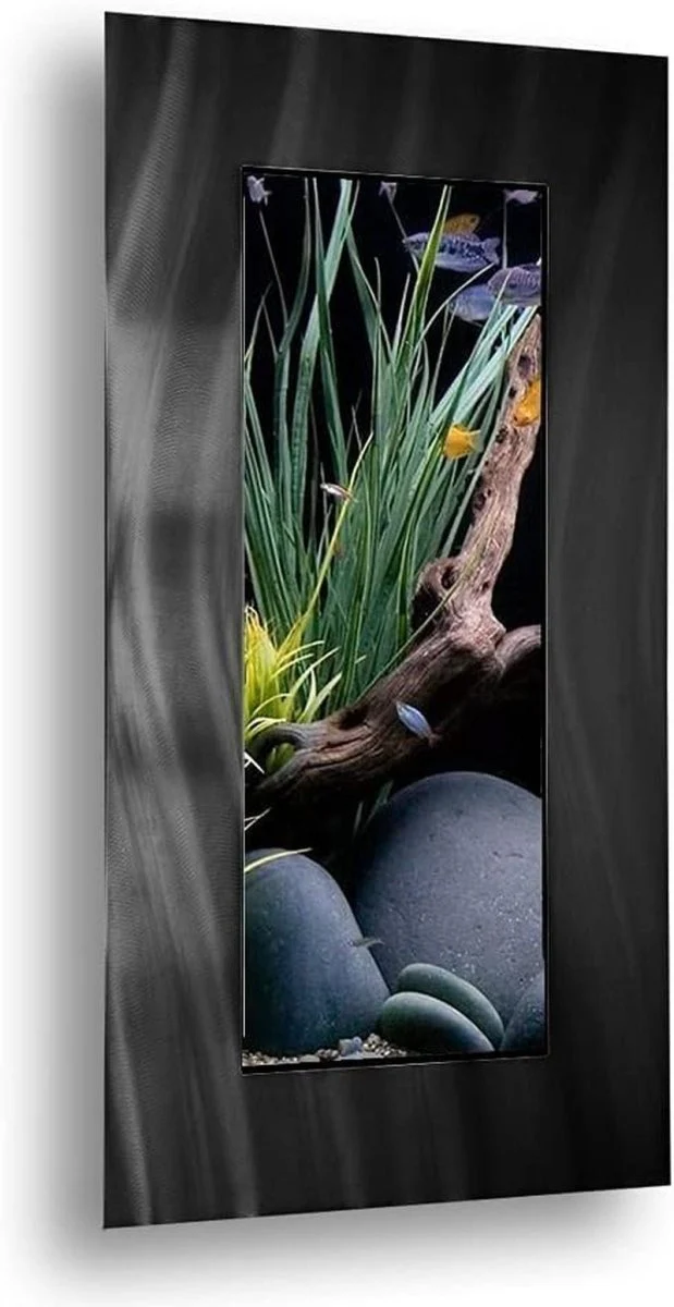 2.0 Wall Mounted Aquarium - Verticali Silver Stainless Steel - Image 5