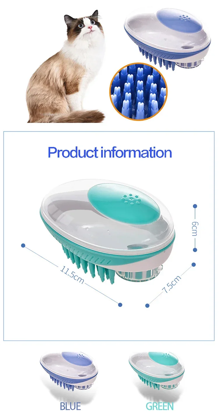 2-in-1 Pet Bath Brush – Soft Silicone Dog Cat Grooming & Massage Comb - Image 10