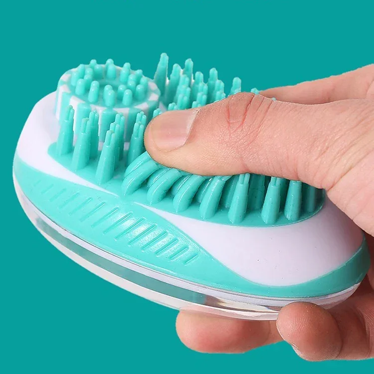 2-in-1 Pet Bath Brush – Soft Silicone Dog Cat Grooming & Massage Comb - Image 11