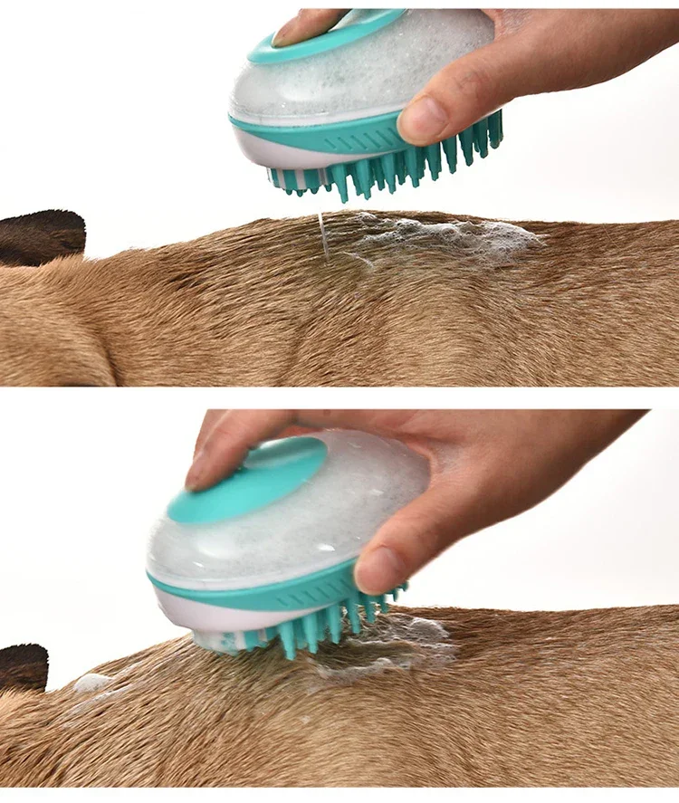 2-in-1 Pet Bath Brush – Soft Silicone Dog Cat Grooming & Massage Comb - Image 15