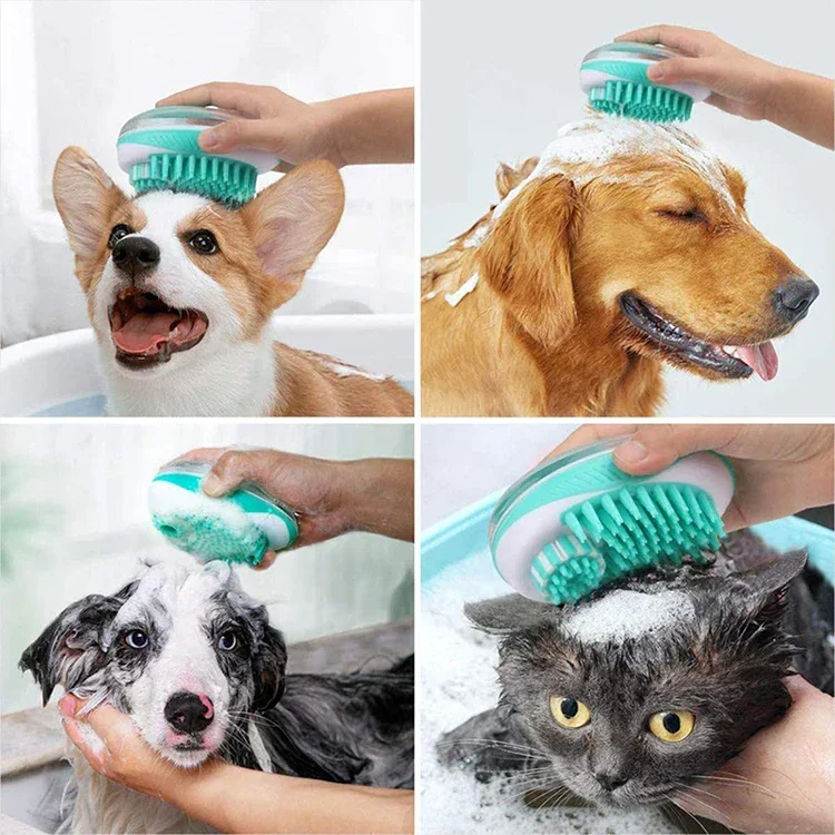 2-in-1 Pet Bath Brush – Soft Silicone Dog Cat Grooming & Massage Comb - Image 16