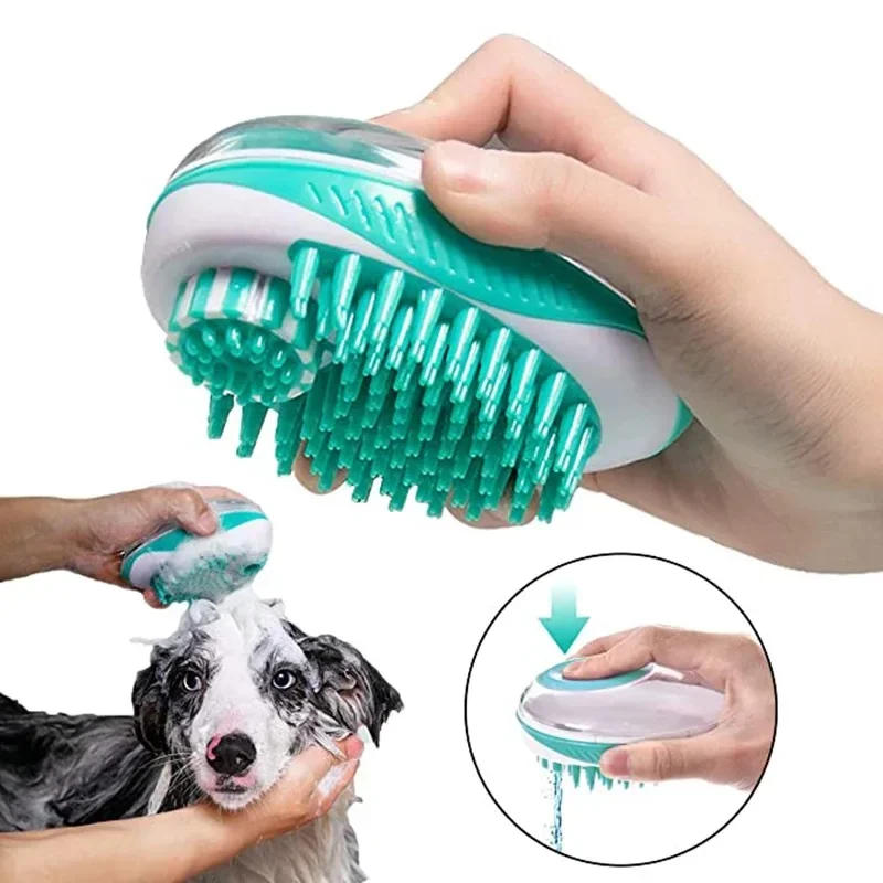 2-in-1 Pet Bath Brush – Soft Silicone Dog Cat Grooming & Massage Comb - Image 3