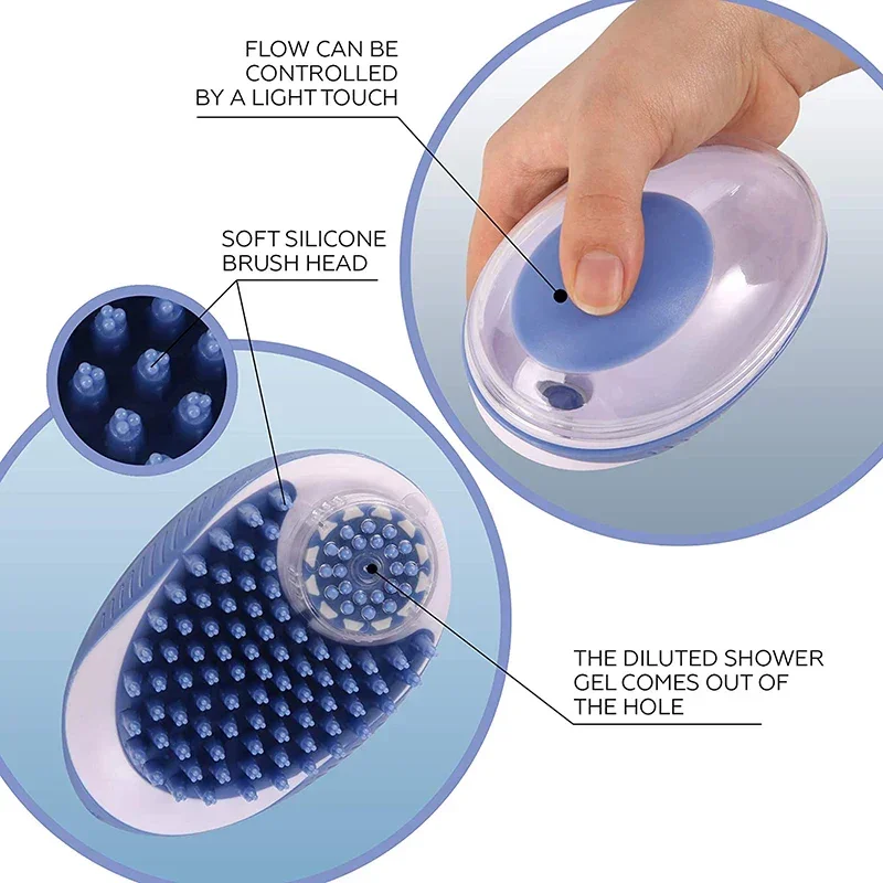 2-in-1 Pet Bath Brush – Soft Silicone Dog Cat Grooming & Massage Comb - Image 5