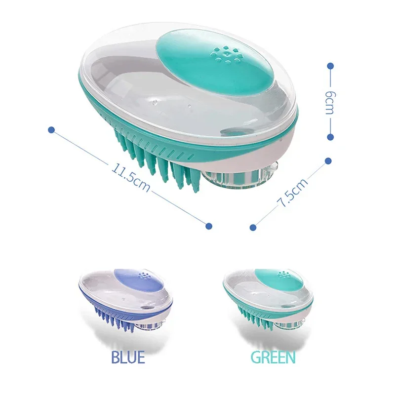2-in-1 Pet Bath Brush – Soft Silicone Dog Cat Grooming & Massage Comb - Image 6