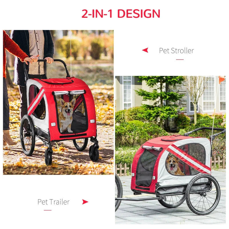 2-In-1 Pet Bike Trailer Stroller - Image 16