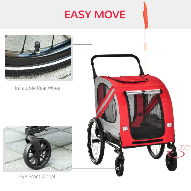 2-In-1 Pet Bike Trailer Stroller - Image 17