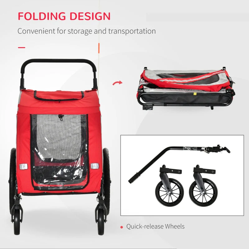 2-In-1 Pet Bike Trailer Stroller - Image 18