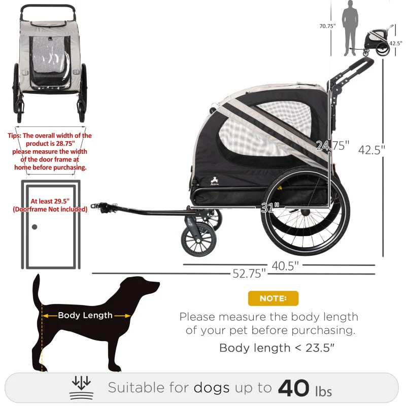 2-In-1 Pet Bike Trailer Stroller - Image 3