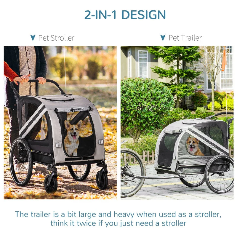 2-In-1 Pet Bike Trailer Stroller - Image 4