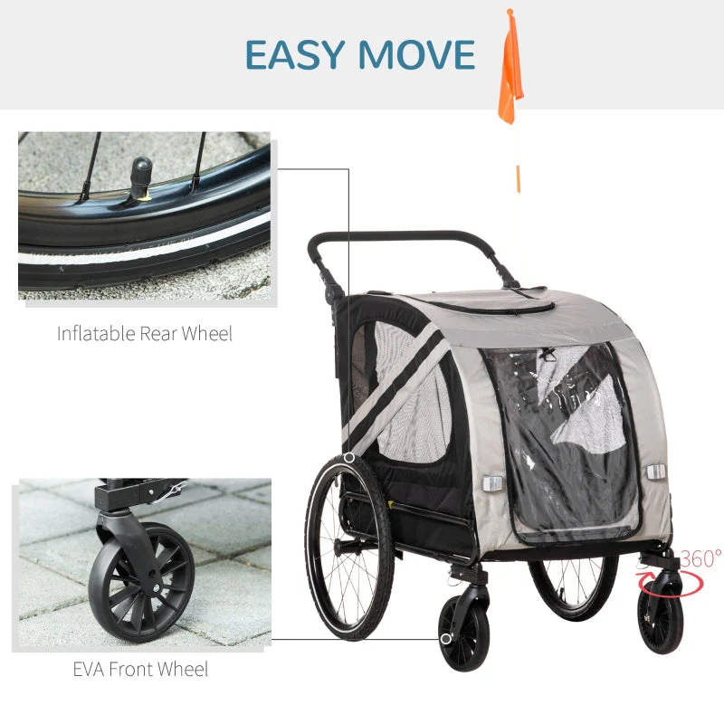 2-In-1 Pet Bike Trailer Stroller - Image 5