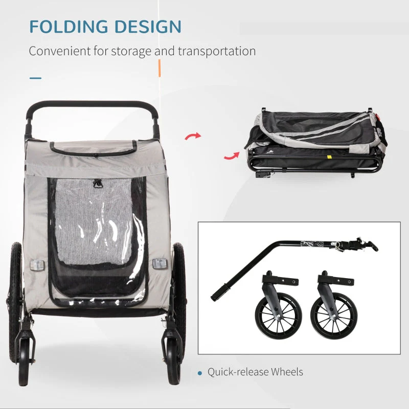 2-In-1 Pet Bike Trailer Stroller - Image 6