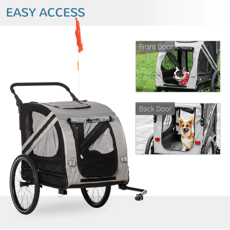2-In-1 Pet Bike Trailer Stroller - Image 7