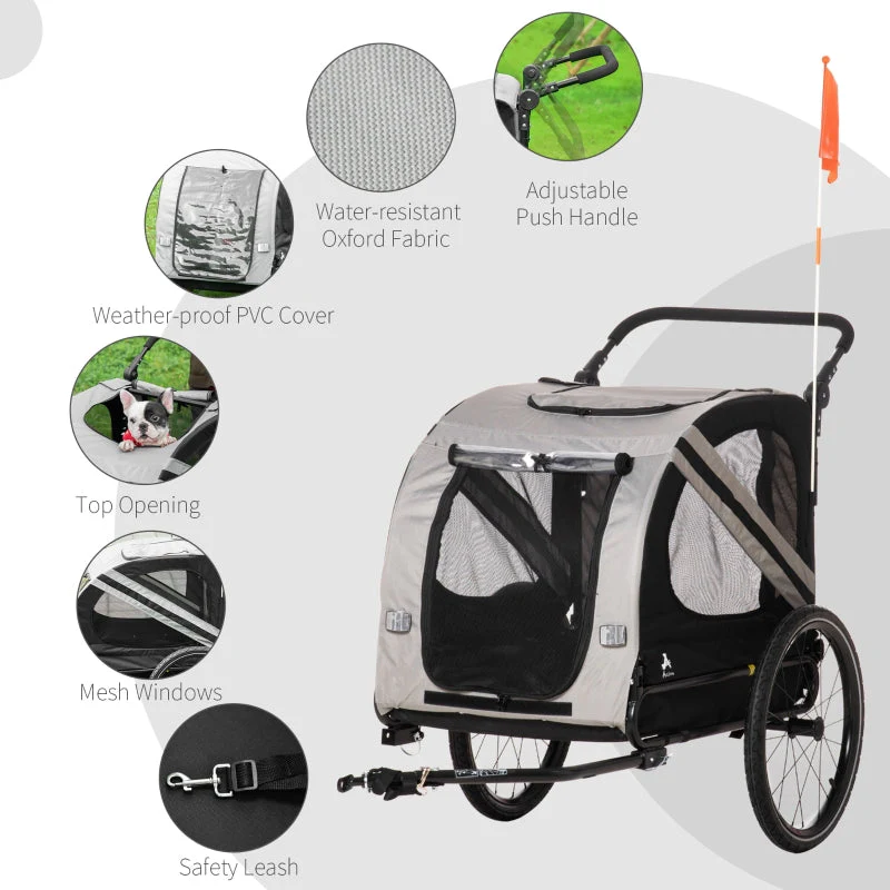 2-In-1 Pet Bike Trailer Stroller - Image 8