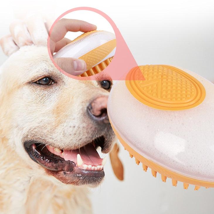2-in-1 Pet Massager Silicone Bathing Brush - Image 2