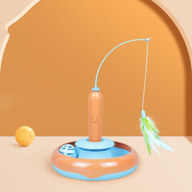 2 In 1 Turntable Feather Cat Toy - Image 3