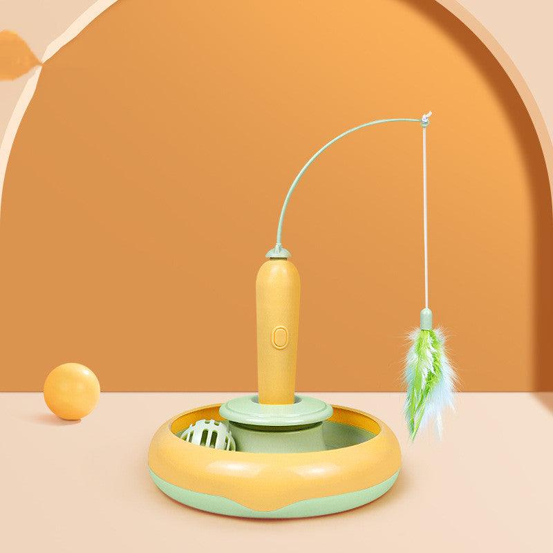 2 In 1 Turntable Feather Cat Toy - Image 4
