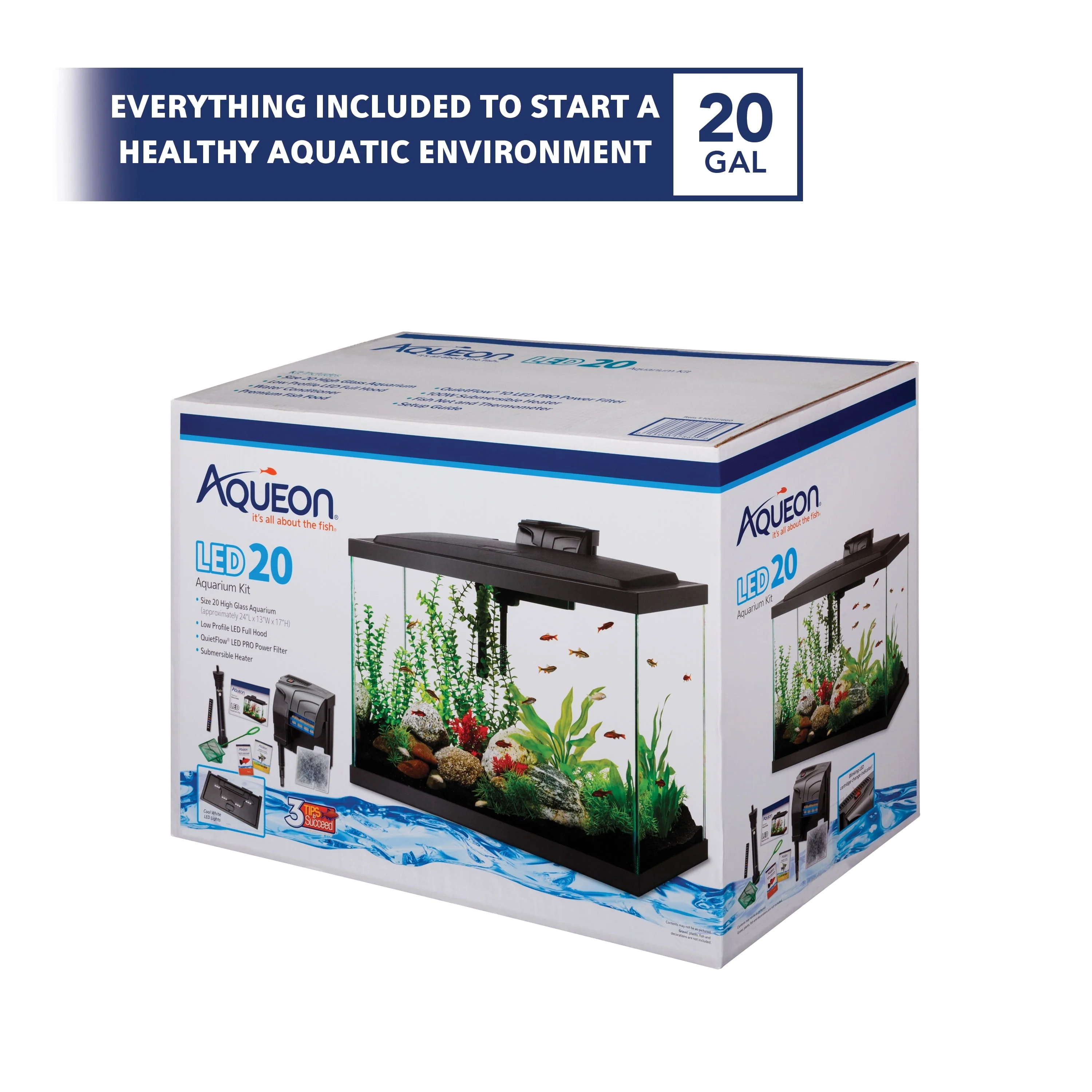20 Gallon aquarium Starter Kit with LED Lighting - Image 2