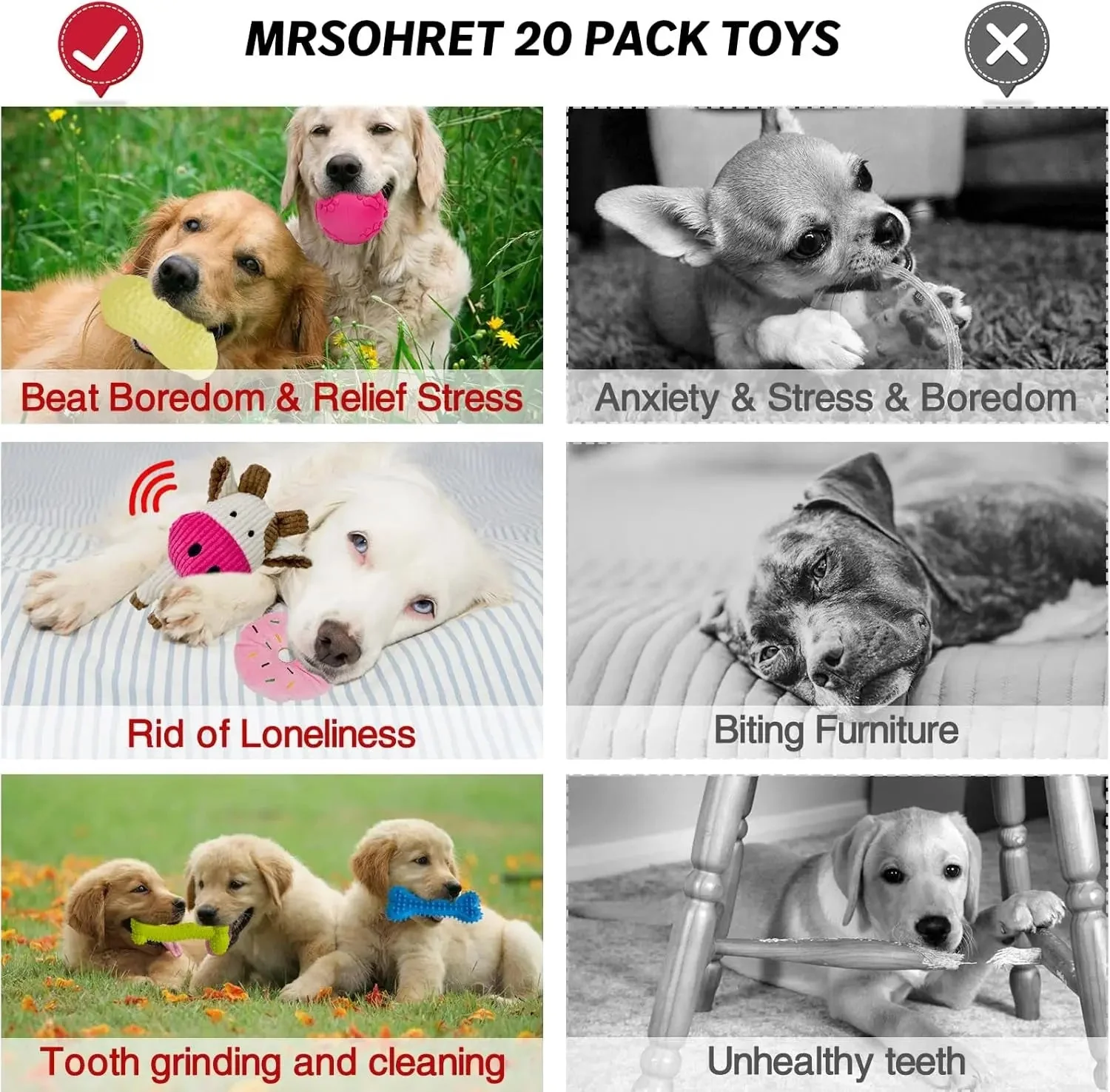 20-Piece Puppy Teething Chew Toy Set with Basket for Small & Medium Dogs - Image 5