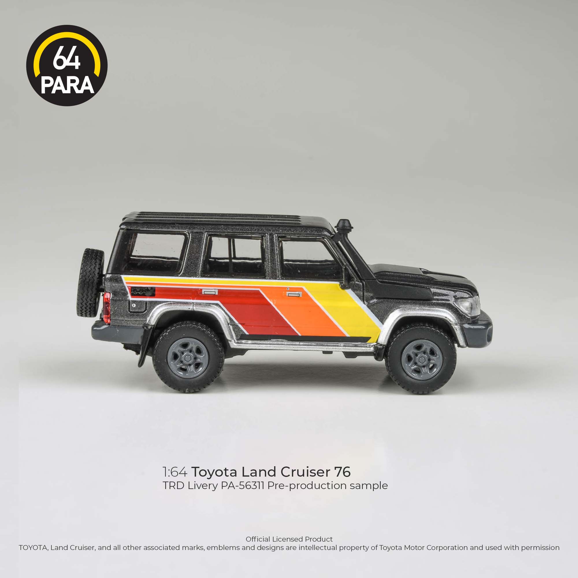2014 Toyota Land Cruiser LC 76 TRD Livery LHD Para 64 1:64 Scale - Image 2