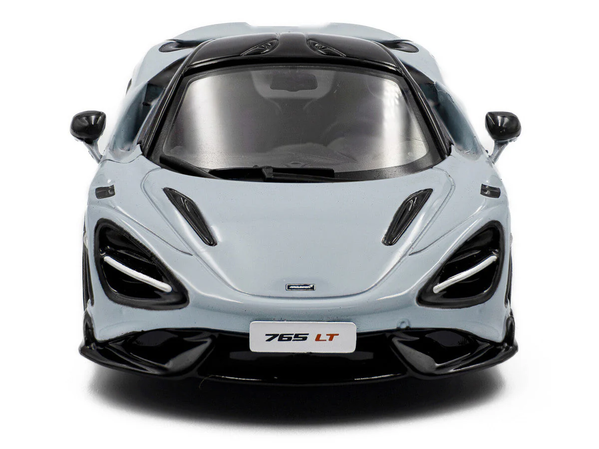 2020 McLaren 765LT Ceramic Gray with Black Top 1/43 Diecast Model Car by Solido - Image 2