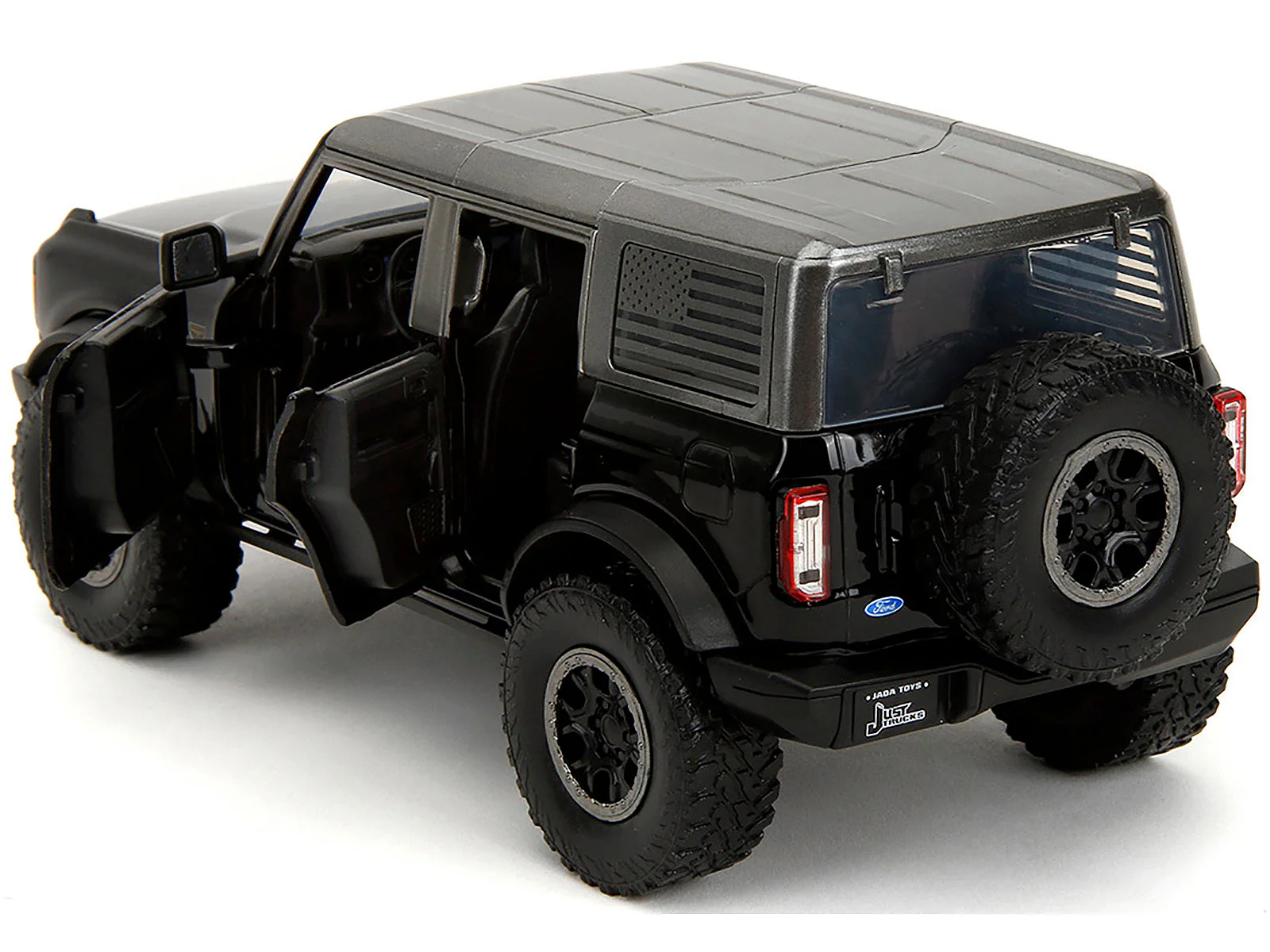 2021 Ford Bronco Badlands Black "Rigid" with Extra Wheels "Just Trucks" Series 1/24 Diecast Model Car by Jada - Image 2