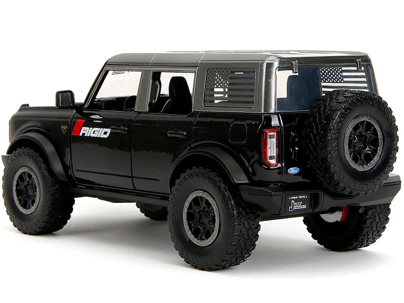 2021 Ford Bronco Badlands Black "Rigid" with Extra Wheels "Just Trucks" Series 1/24 Diecast Model Car by Jada - Image 5